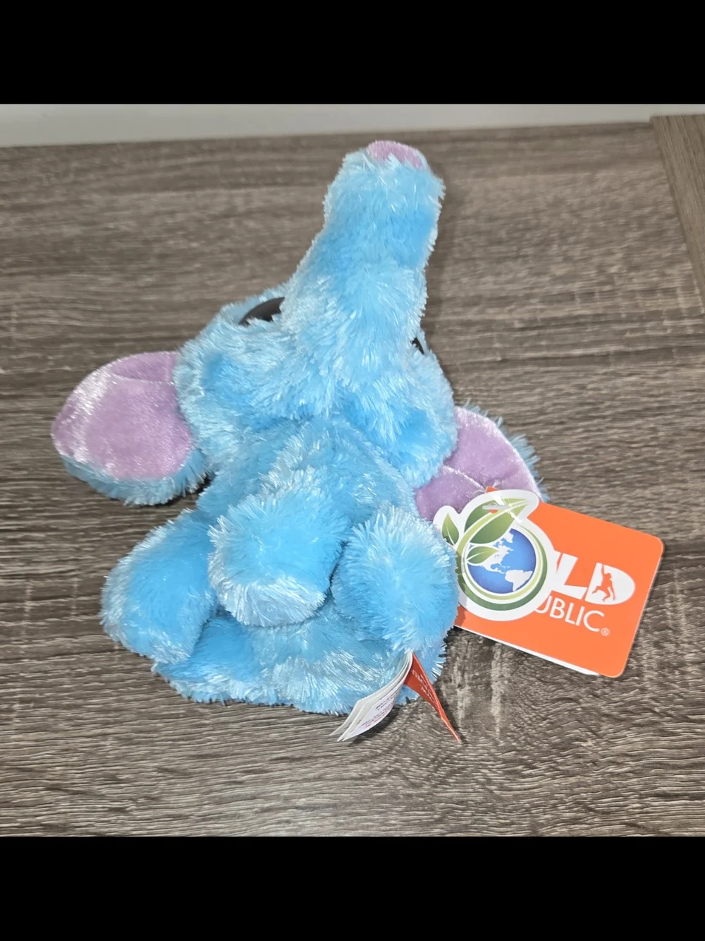 Wild Republic Plush Baby Blue Purple Elephant w/Sparkle Eyes 5